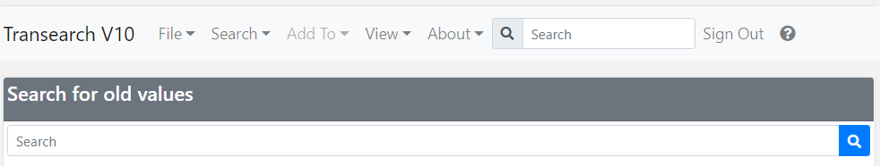 Old Value Search