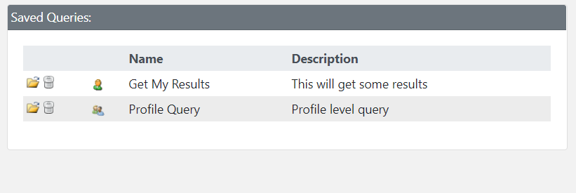 Saved Queries